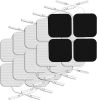 TENS Unit Replacement Pads, NURSAL Reusable TENS Electrode Pads 2x2 20pcs with Upgraded Self-Stick Performance for Electrotherapy